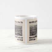 Uitzicht van de vogelgriep Kaart van Branford Conn Koffiemok (Center)