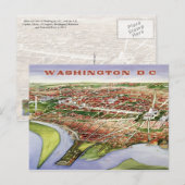 Uitzicht van de vogelgriep van Washington, D.C. (1 Briefkaart (Voorkant / Achterkant)