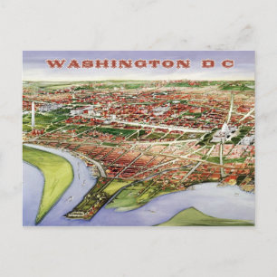 Uitzicht van de vogelgriep van Washington, D.C. (1 Briefkaart