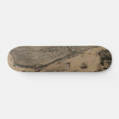 Uitzicht van de vogelogen van New Orleans uit 1851 Persoonlijk Skateboard (Horizontaal)