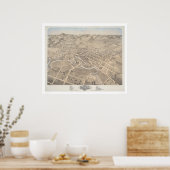 Uitzicht van de vogelstand van de stad Petaluma (1 Poster (Keuken)