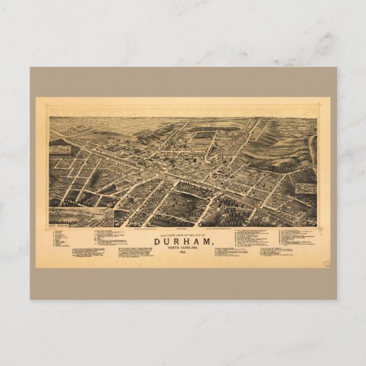 Uitzicht van de vogelstand van Durham, North Carol Briefkaart (Voorkant)