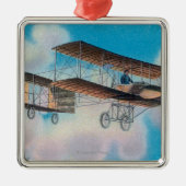 Uitzicht van de Voisin BiplaneFrankrijk Metalen Ornament (Voorkant)