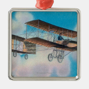 Uitzicht van de Voisin BiplaneFrankrijk Metalen Ornament