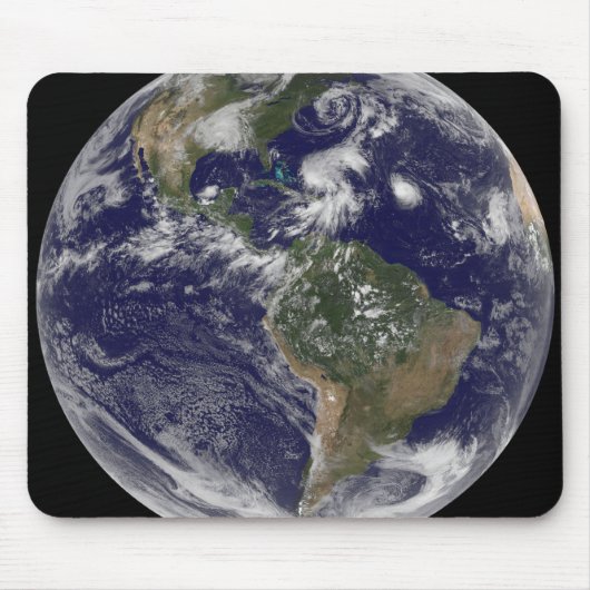 Uitzicht van de volledige Aarde en vier storm syst Muismat (Voorkant)
