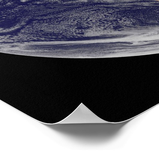 Uitzicht van de volledige Aarde en vier storm syst Poster (Hoek)