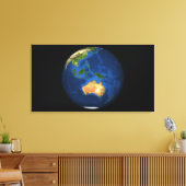 Uitzicht van de volledige Aarde met Indonesië, de  Canvas Afdruk (Insitu (Woonkamer))