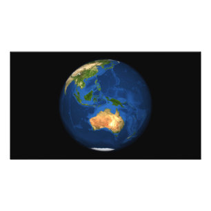 Uitzicht van de volledige Aarde met Indonesië, de Foto Afdruk