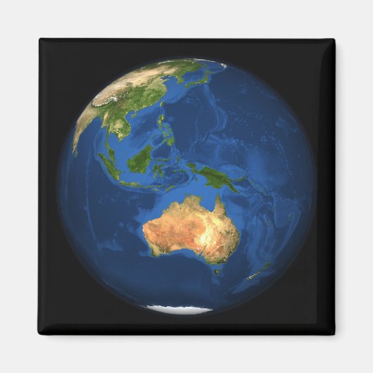 Uitzicht van de volledige Aarde met Indonesië, de  Magneet (Voorkant)