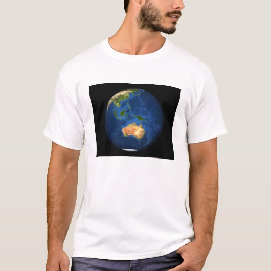 Uitzicht van de volledige Aarde met Indonesië, de  T-shirt (Voorkant)