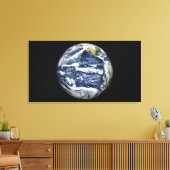 Uitzicht van de volledige aarde rond de Stille Oce Canvas Afdruk (Insitu (Woonkamer))