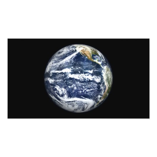 Uitzicht van de volledige aarde rond de Stille Oce Foto Afdruk (Voorkant)