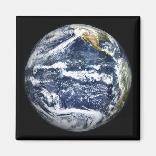 Uitzicht van de volledige aarde rond de Stille Oce Magneet