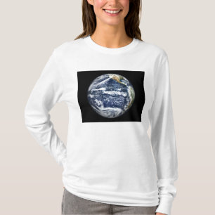 Uitzicht van de volledige aarde rond de Stille Oce T-shirt