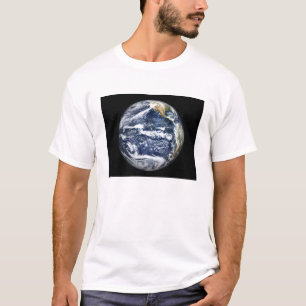 Uitzicht van de volledige aarde rond de Stille Oce T-shirt