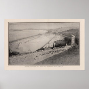 Uitzicht van de voorgestelde boorbodem poster