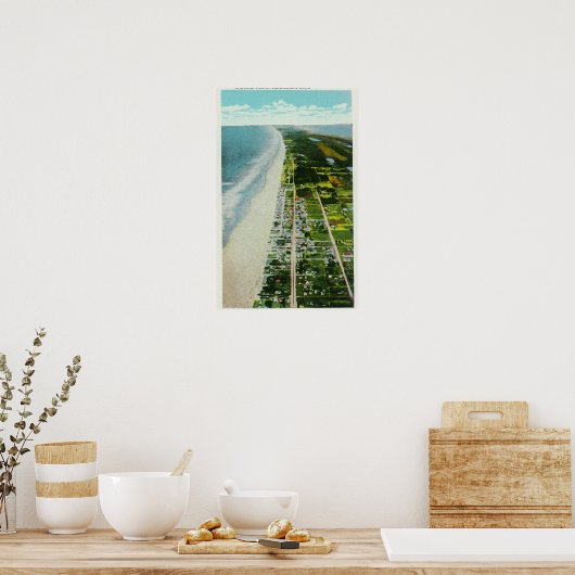 Uitzicht van de voorkant van de luchthaven poster (Keuken)