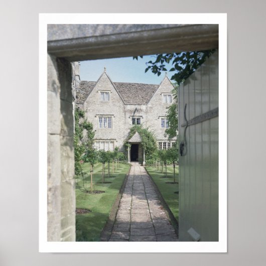 Uitzicht van de voorzijde van het huis (foto) poster (Voorkant)