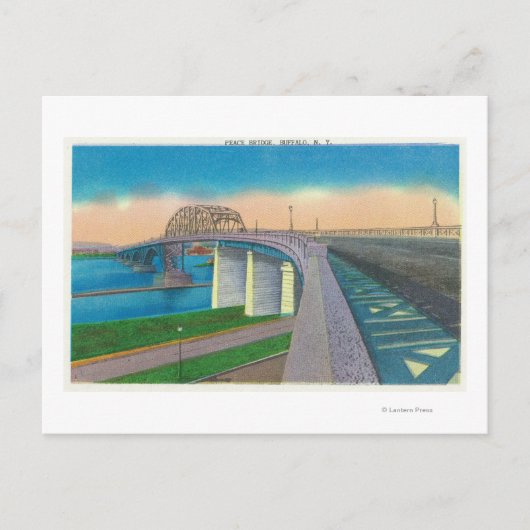 Uitzicht van de vredesbrug briefkaart (Voorkant)