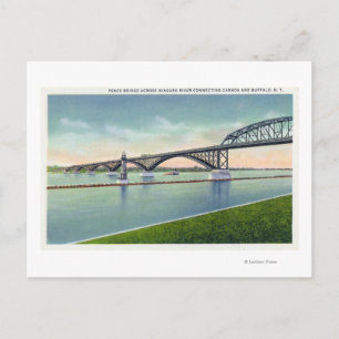 Uitzicht van de vredesbrug over de Niagara Briefkaart