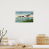 Uitzicht van de vredesbrug over de Niagara Poster (Keuken)