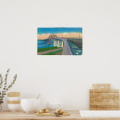 Uitzicht van de vredesbrug poster (Keuken)