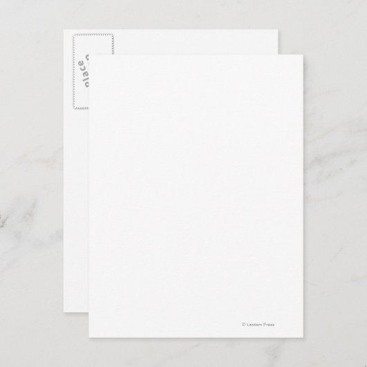 Uitzicht van de vrouw in Canoe Briefkaart (Voorkant / Achterkant)