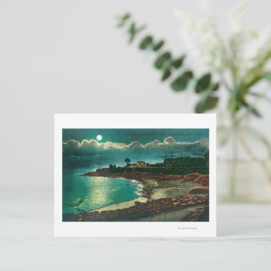 Uitzicht van de Vue de l'Eau-Santa Cruz, CA Briefkaart (Staand voorkant)