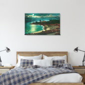 Uitzicht van de Vue de l'Eau-Santa Cruz, CA Canvas Afdruk (Insitu (Slaapkamer))