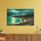 Uitzicht van de Vue de l'Eau-Santa Cruz, CA Canvas Afdruk (Insitu (Woonkamer))