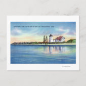 Uitzicht van de vuurtoren met groot punt briefkaart (Voorkant)