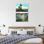 Uitzicht van de vuurtoren van Brant Point Canvas Afdruk (Insitu (Slaapkamer))