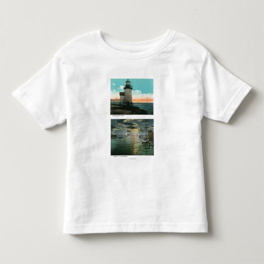 Uitzicht van de vuurtoren van Brant Point Kinder Shirts (Voorkant)