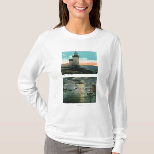 Uitzicht van de vuurtoren van Brant Point T-shirt (Voorkant)