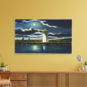 Uitzicht van de vuurtoren van de Cobbosseeconte bi Canvas Afdruk (Insitu (Woonkamer))