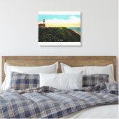 Uitzicht van de vuurtoren van de Sankaty Head Canvas Afdruk (Insitu (Slaapkamer))