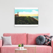 Uitzicht van de vuurtoren van de Sankaty Head Canvas Afdruk (Insitu (Woonkamer))