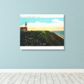 Uitzicht van de vuurtoren van de Sankaty Head Canvas Afdruk (Insitu (Houten vloer))