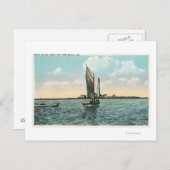 Uitzicht van de vuurtoren van het eiland Boon in Y Briefkaart (Voorkant / Achterkant)