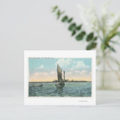 Uitzicht van de vuurtoren van het eiland Boon in Y Briefkaart (Staand voorkant)