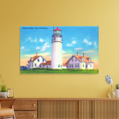 Uitzicht van de vuurtoren van het hoogland canvas afdruk