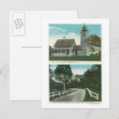 Uitzicht van de vuurtoren van het meer van ChamPla Briefkaart (Voorkant / Achterkant)