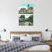Uitzicht van de vuurtoren van het meer van ChamPla Canvas Afdruk (Insitu (Slaapkamer))