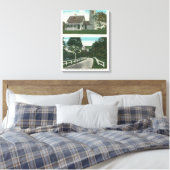 Uitzicht van de vuurtoren van het meer van ChamPla Canvas Afdruk (Insitu (Slaapkamer))