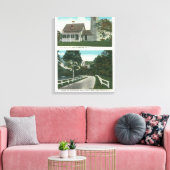 Uitzicht van de vuurtoren van het meer van ChamPla Canvas Afdruk (Insitu (Woonkamer))