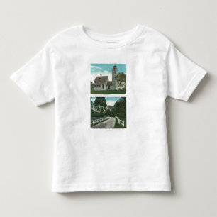 Uitzicht van de vuurtoren van het meer van ChamPla Kinder Shirts