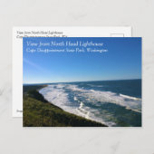 Uitzicht van de vuurtoren van het Noordhoofd, Wash Briefkaart (Voorkant / Achterkant)