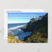 Uitzicht van de vuurtoren van het Noordhoofd, Wash Briefkaart (Voorkant / Achterkant)