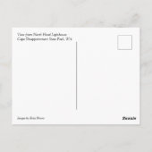 Uitzicht van de vuurtoren van het Noordhoofd, Wash Briefkaart (Achterkant)