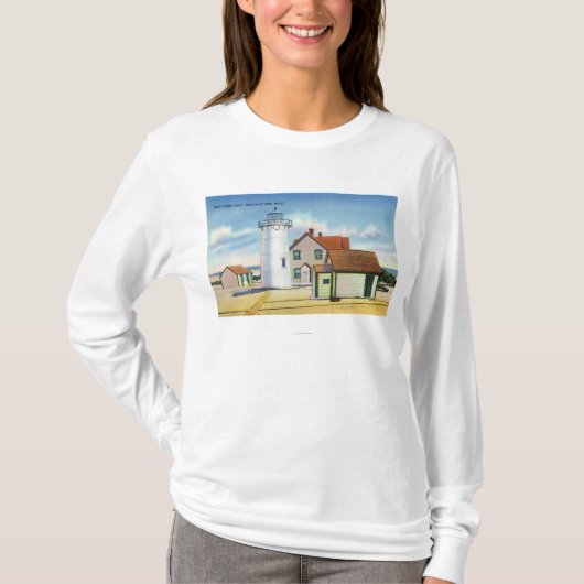 Uitzicht van de vuurtoren van het Race Point T-shirt (Voorkant)